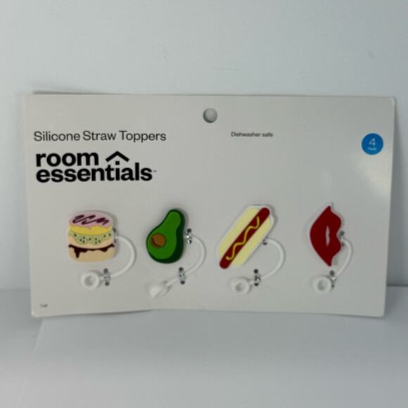 Room Essentials Silicone Straw Toppers Set - Picture 5 of 5